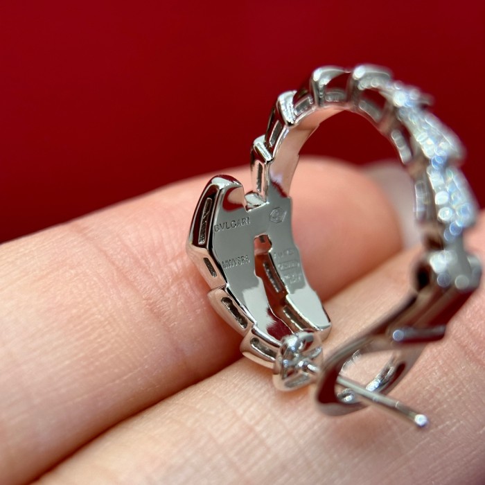 NIGO Bvlgari White Gold Serpenti Viper Earrings #nigo325498