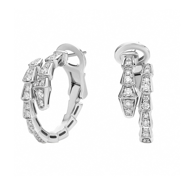NIGO Bvlgari White Gold Serpenti Viper Earrings #nigo325498
