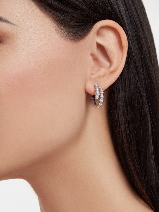 NIGO Bvlgari White Gold Serpenti Viper Earrings #nigo325498