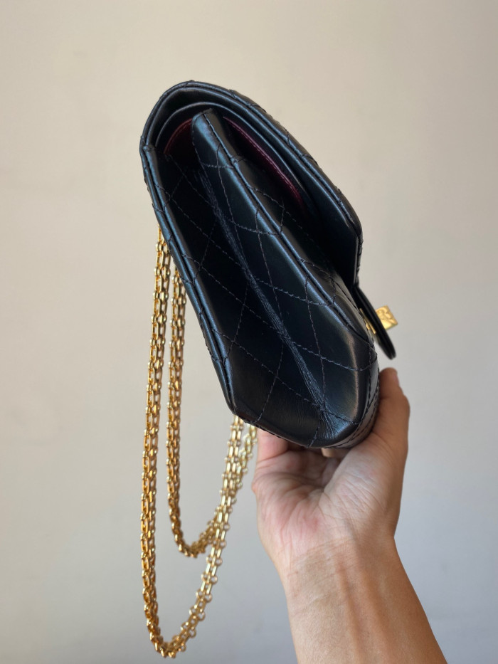 NIGO Chanel 2.55 Handbag Aged Calfskin Gold-Tone Metal #nigo333121