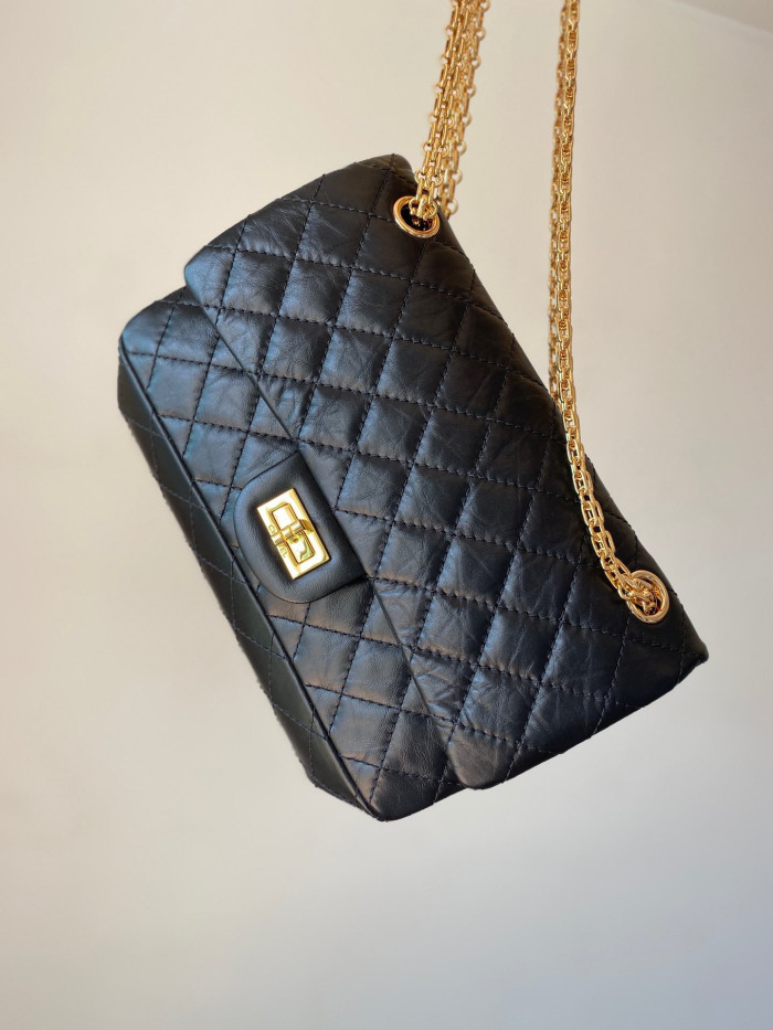 NIGO Chanel 2.55 Handbag Aged Calfskin Gold-Tone Metal #nigo333121