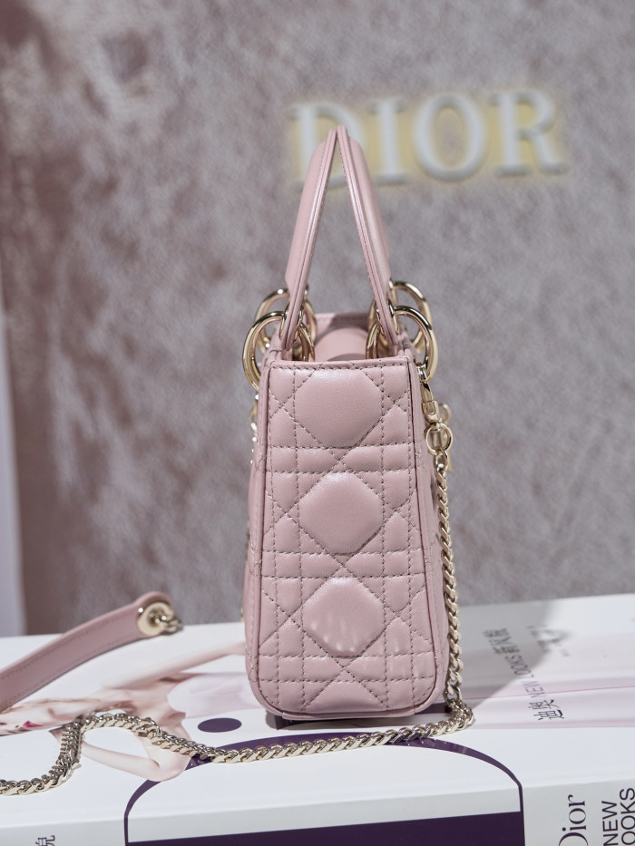 NIGO Dior Dior Lady Lambskin Cannage Quilted Metal Pendant Mini Bag #nigo333088