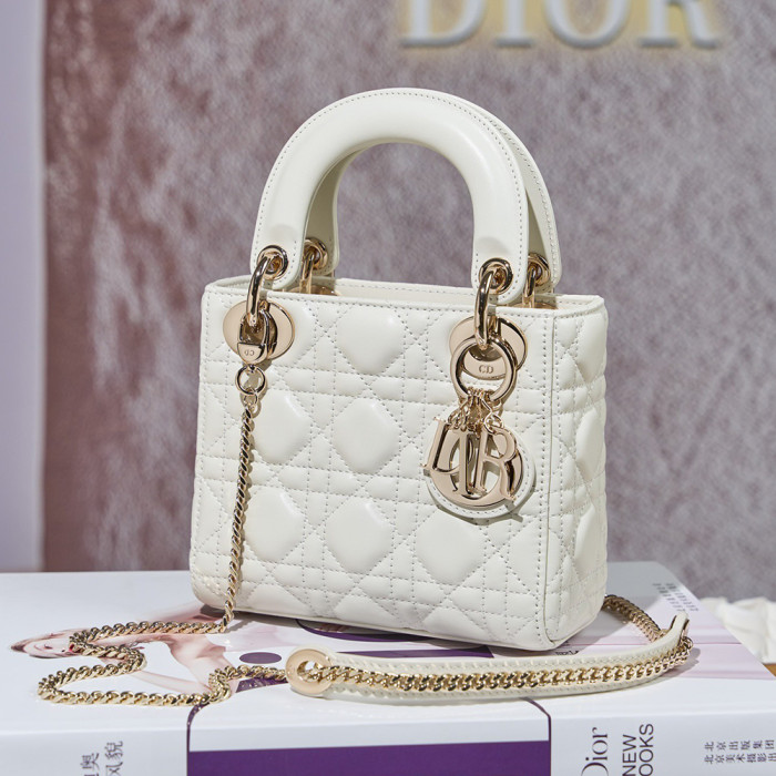 NIGO Dior Dior Lady Lambskin Cannage Quilted Metal Pendant Mini Bag #nigo333088