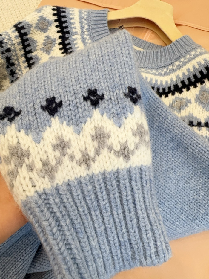 NIGO MiuMiu Wool Crochet Crew Neck Pullover Sweater #nigo332159