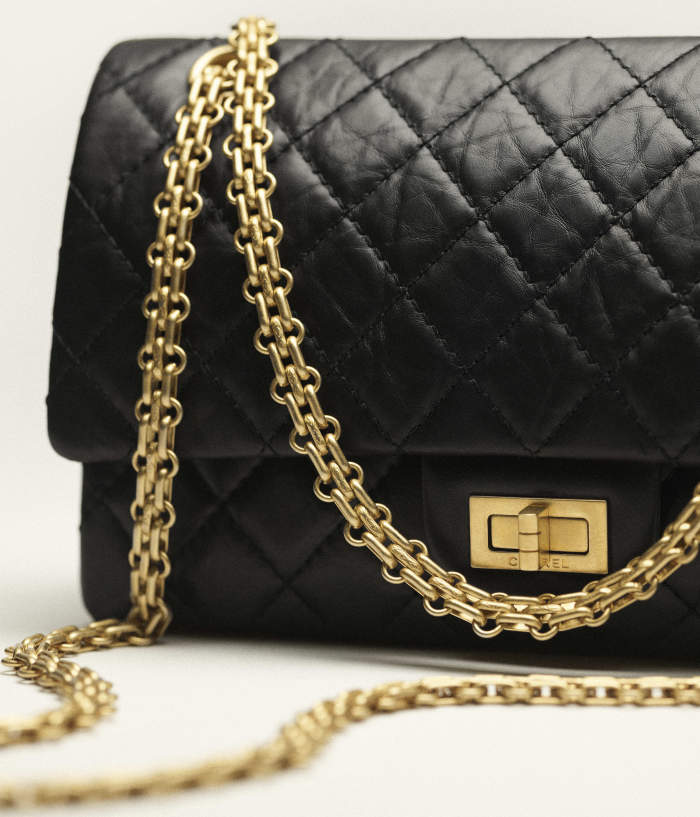 NIGO Chanel 2.55 Handbag Aged Calfskin Gold-Tone Metal #nigo333121
