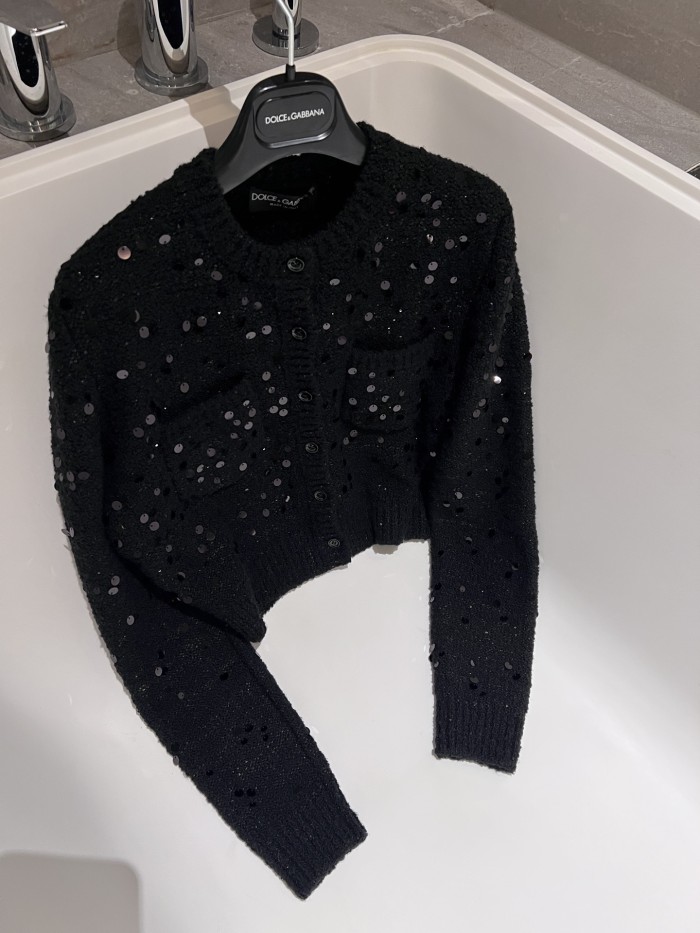 NIGO Dolce Gabbana Women's Wool blend Cardigan in Black #nigo333095