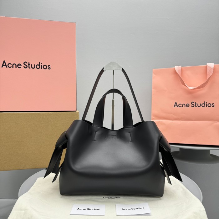 NIGO Acne Studios Tote Twisted Knot Decoration Engraved Logo Magnetic Closure Crossbody Bag #nigo332333