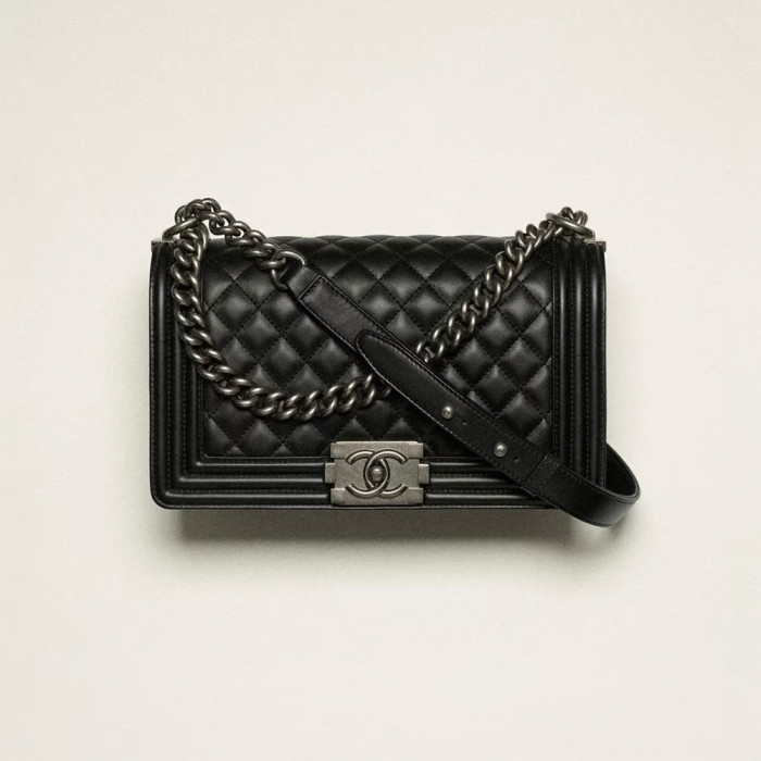 NIGO Chanel LeBoy Chanel Bag Calfskin Ruthenium Plated Metal #nigo333120
