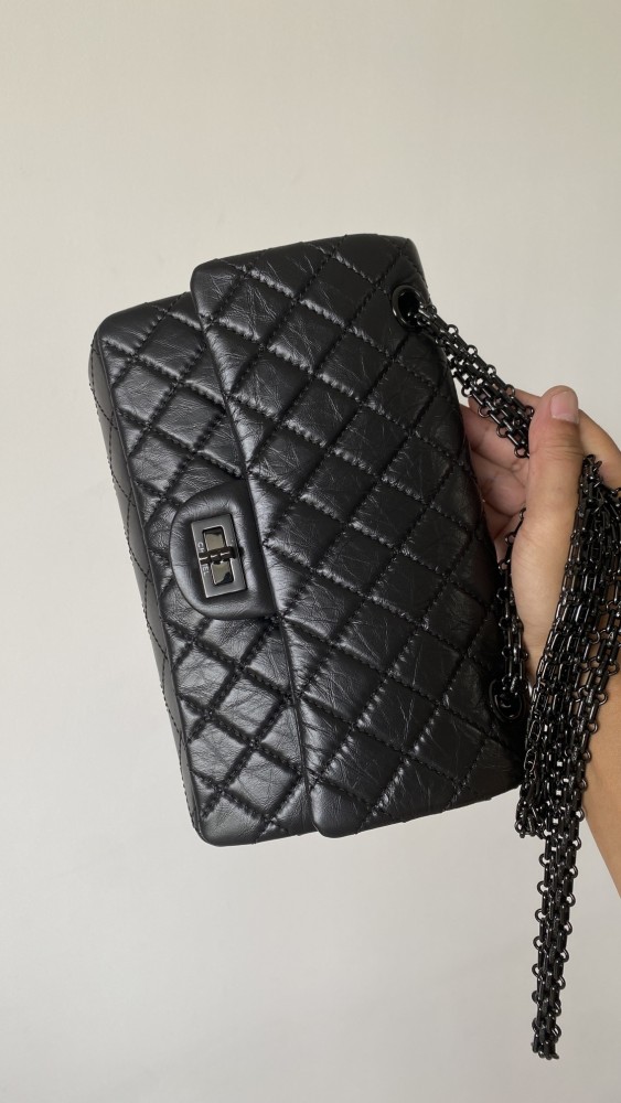 NIGO Chanel 2.55 Handbag Aged Calfskin Gold-Tone Metal #nigo333121