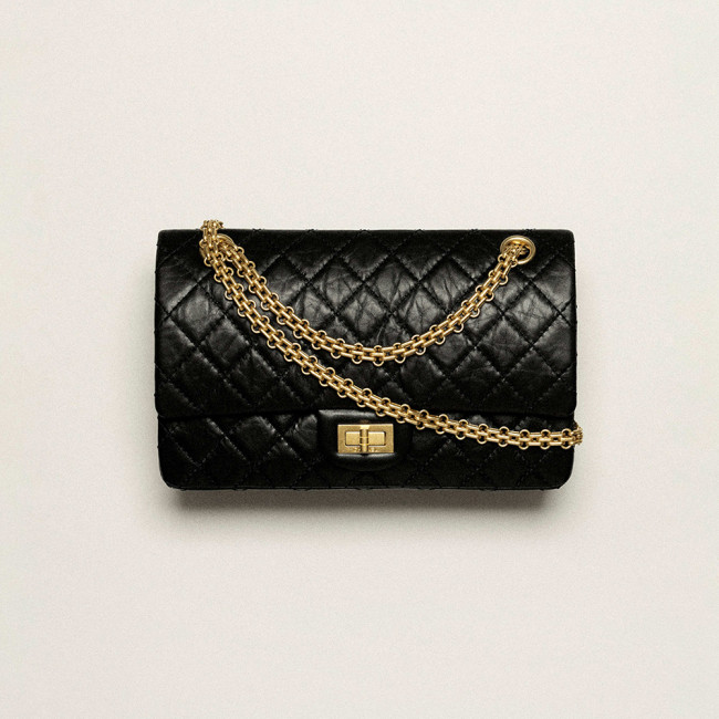 NIGO Chanel 2.55 Handbag Aged Calfskin Gold-Tone Metal #nigo333121