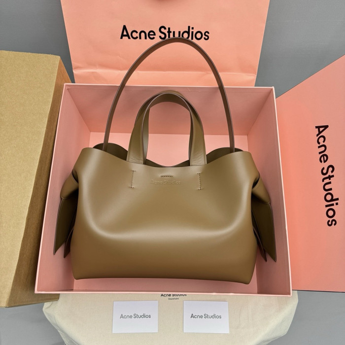 NIGO Acne Studios Tote Twisted Knot Decoration Engraved Logo Magnetic Closure Crossbody Bag #nigo332333