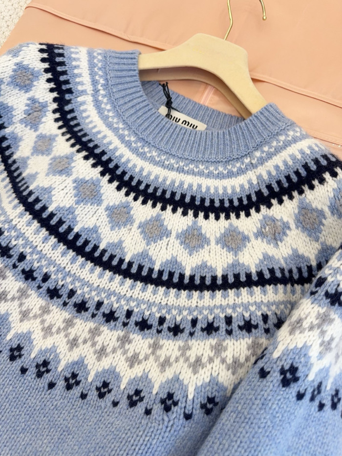 NIGO MiuMiu Wool Crochet Crew Neck Pullover Sweater #nigo332159