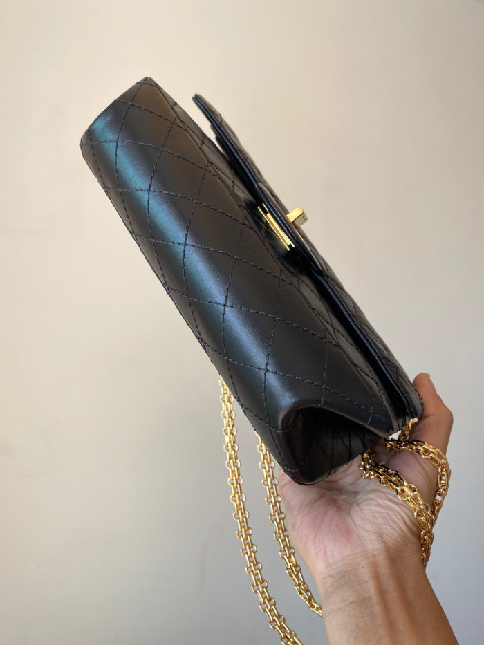 NIGO Chanel 2.55 Handbag Aged Calfskin Gold-Tone Metal #nigo333121