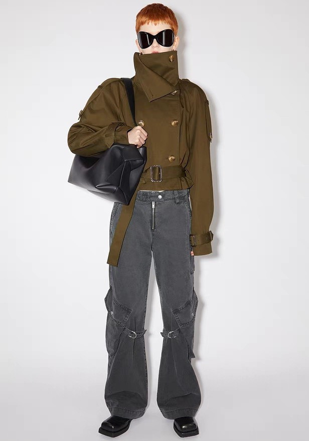 NIGO Acne Studios Tote Twisted Knot Decoration Engraved Logo Magnetic Closure Crossbody Bag #nigo332333