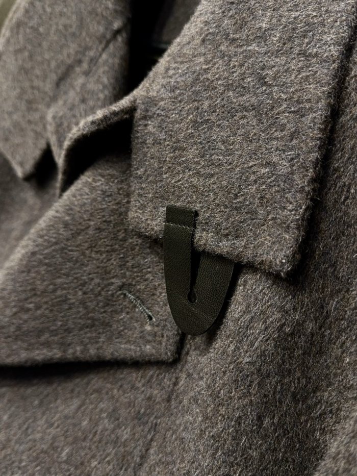 NIGO Hermes Men's Large Lapel Wool Slightly Wide Version Long Cashmere Coat #nigo333099