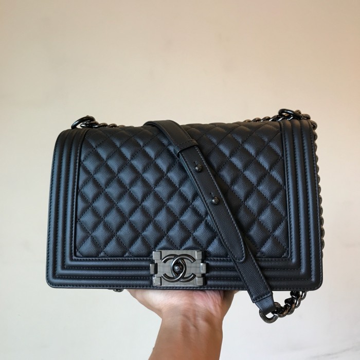 NIGO Chanel LeBoy Chanel Bag Calfskin Ruthenium Plated Metal #nigo333120