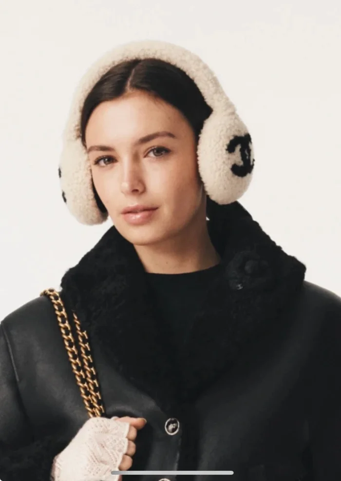 NIGO Chanel 25N COCO Neige Wool Black And White Geep Warm Earmuffs #nigo331947