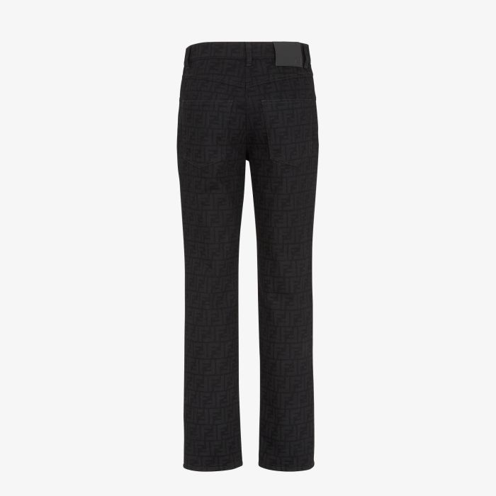 NIGO Fendi FF Motif Denim Jacket Long Jeans Jeans Black #nigo333143