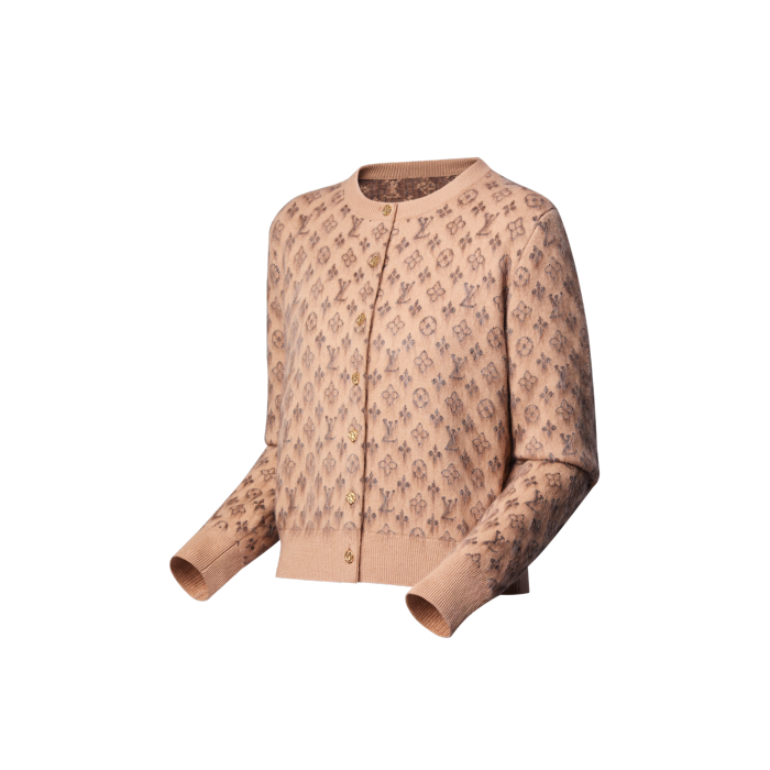 NIGO Louis Vuitton Brushed Monogram Cardigan Cashmere Alpaca #nigo333137