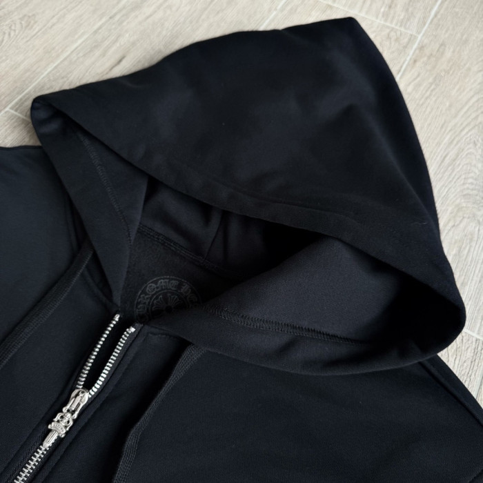NIGO Chrome Hearts 925 Sterling Silver Hardware Classic Horseshoe Flower Arm Zipper Sweatshirt #nigo333189