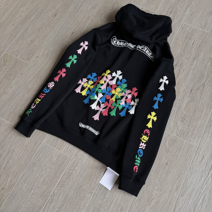 NIGO Chrome Hearts Classic 925 Silver Zipper Pull Colorful Horseshoe Zip Sweatshirt #nigo333188