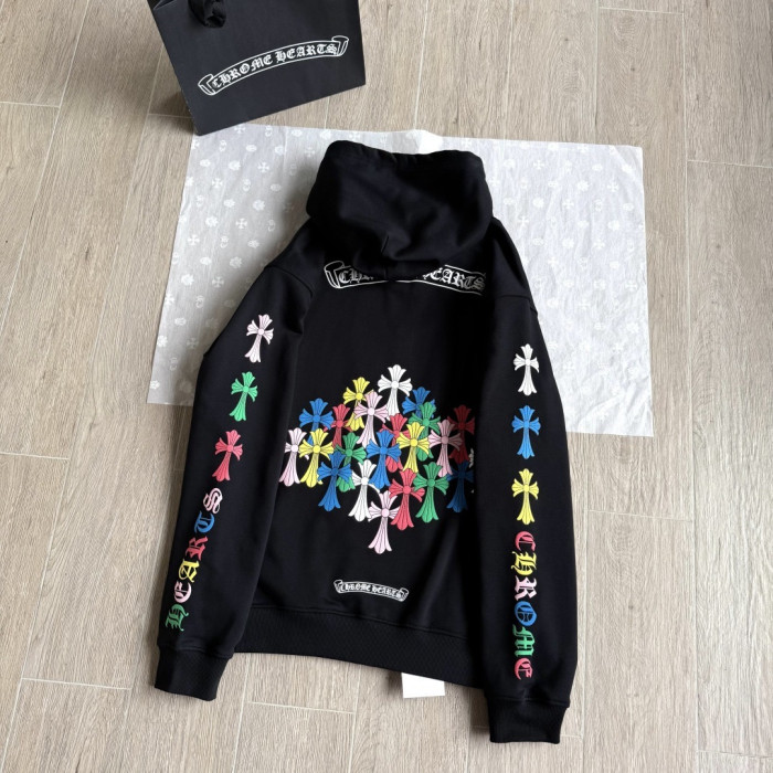 NIGO Chrome Hearts Classic 925 Silver Zipper Pull Colorful Horseshoe Zip Sweatshirt #nigo333188