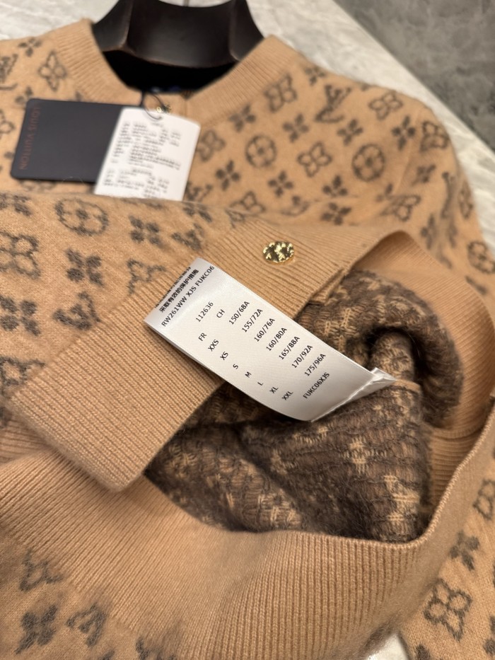 NIGO Louis Vuitton Brushed Monogram Cardigan Cashmere Alpaca #nigo333137