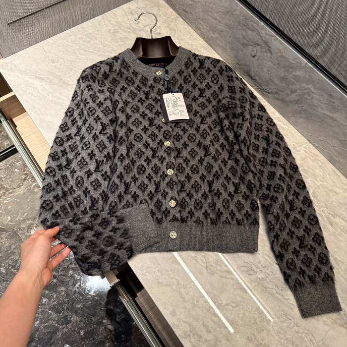 NIGO Louis Vuitton Brushed Monogram Cardigan Cashmere Alpaca #nigo333137