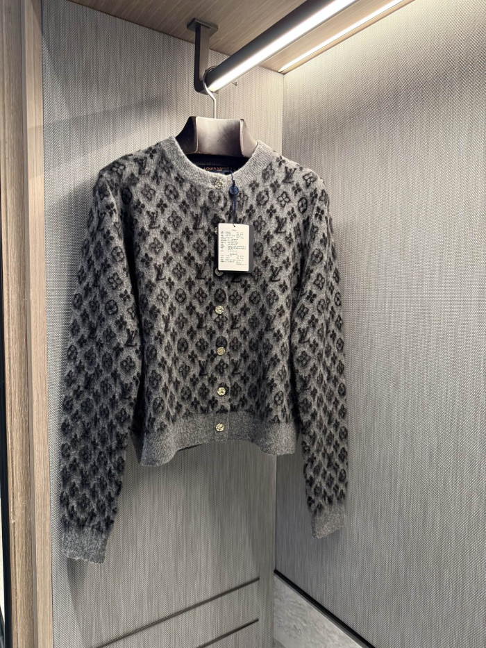 NIGO Louis Vuitton Brushed Monogram Cardigan Cashmere Alpaca #nigo333137