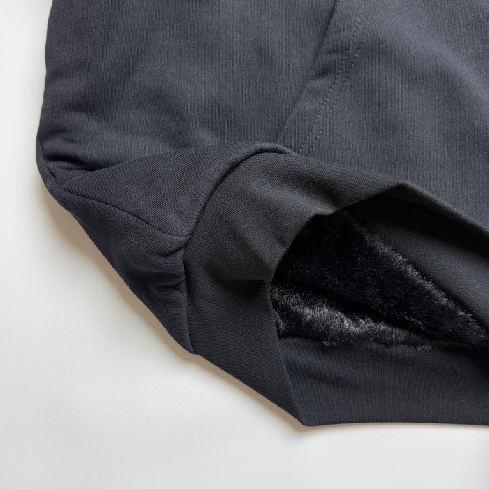 NIGO Balenciaga Fluffy Hoodie Washed Black Zipper Hooded Sweatshirt #nigo333184