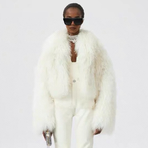 NIGO Beach Sheepskin Solid Color Fluffy Casual Long-Sleeved Fur #nigo171746