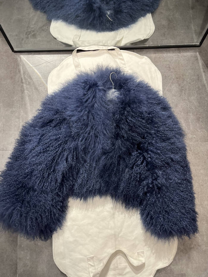 NIGO Beach Sheepskin Solid Color Fluffy Casual Long-Sleeved Fur #nigo171746