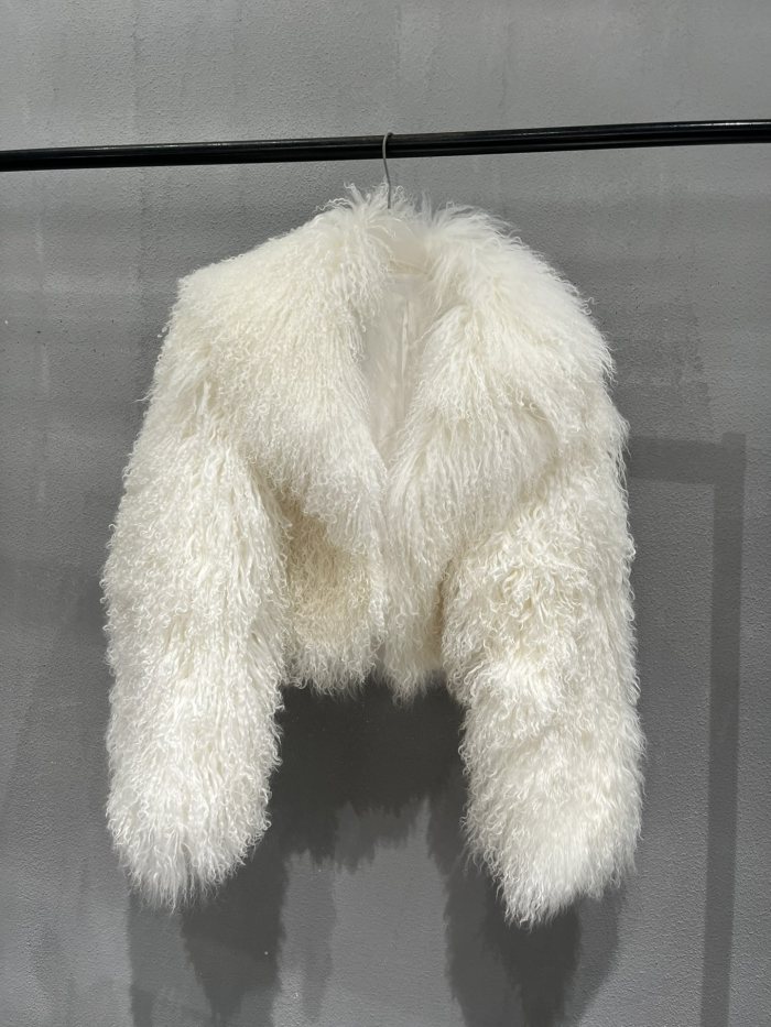 NIGO Beach Sheepskin Solid Color Fluffy Casual Long-Sleeved Fur #nigo171746