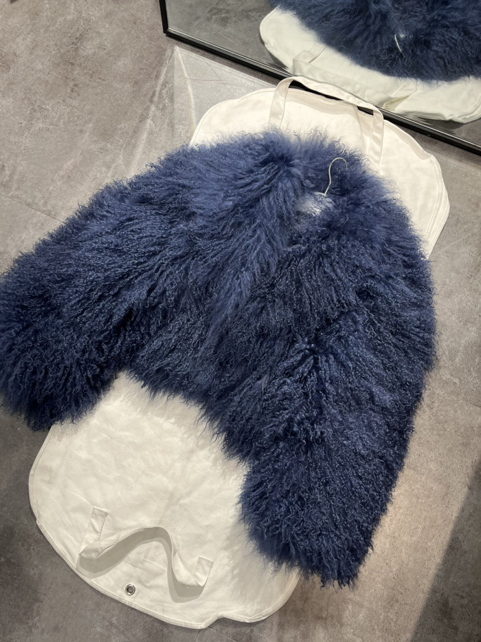 NIGO Beach Sheepskin Solid Color Fluffy Casual Long-Sleeved Fur #nigo171746