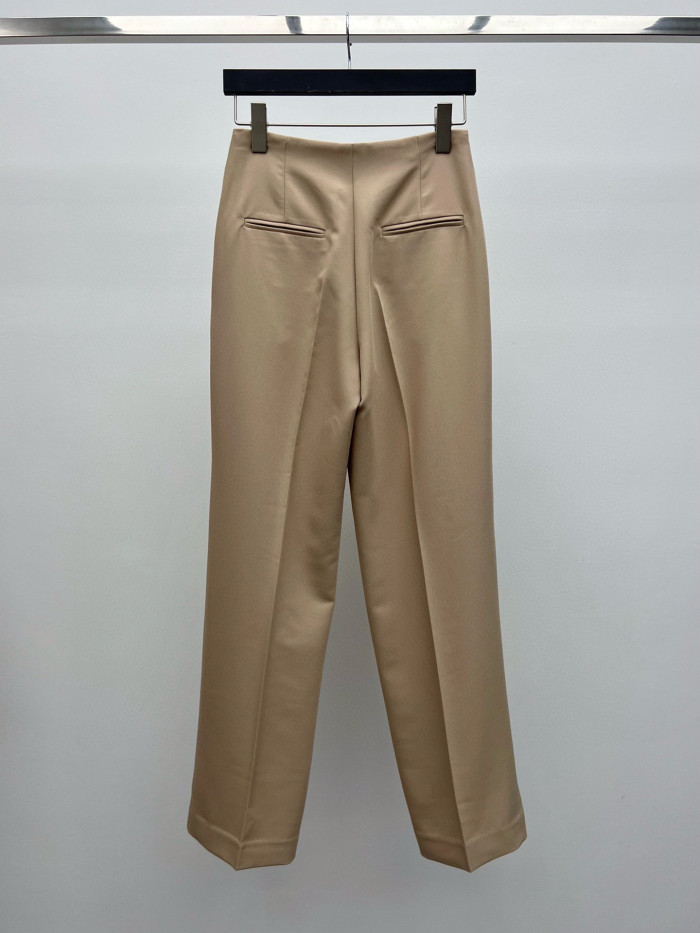 NIGO Saint Laurent Women's Sand-Colored Thin Suit Double-Breasted Six-Button Jacket Pants #nigo321905
