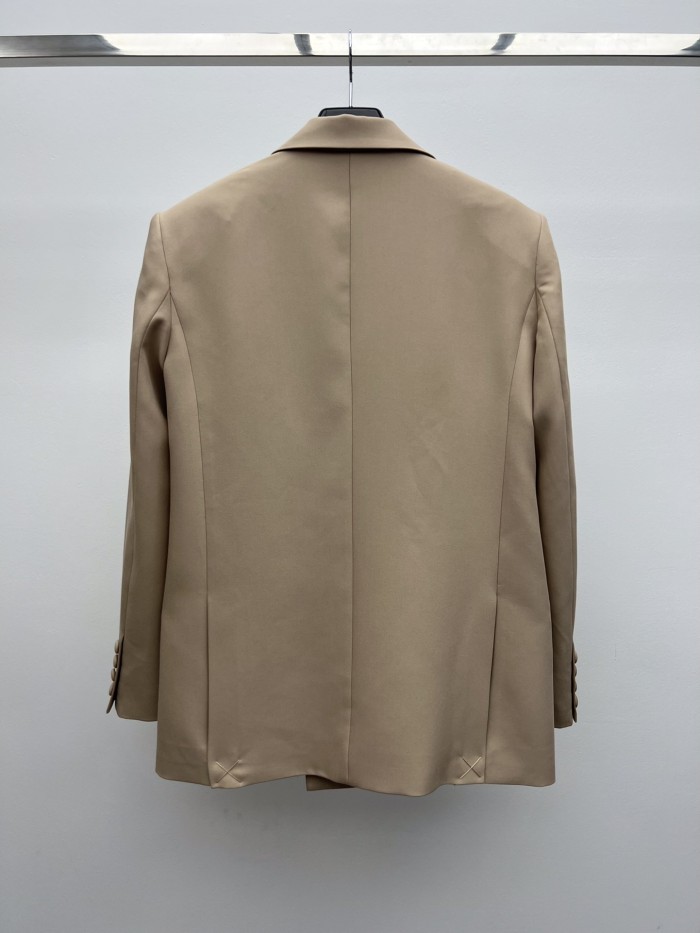 NIGO Saint Laurent Women's Sand-Colored Thin Suit Double-Breasted Six-Button Jacket Pants #nigo321905