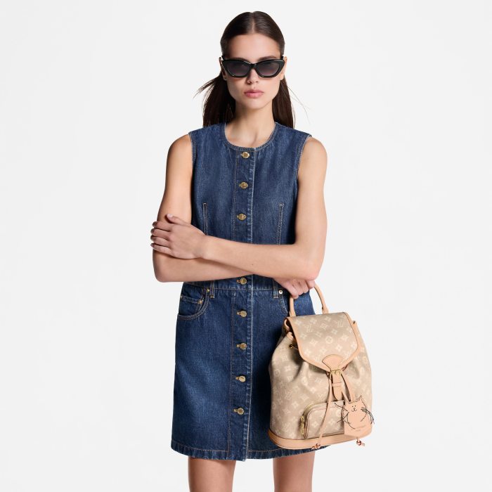 NIGO Louis Vuitton Women’s Montsouris Small Backpack Meowgram Pattern M15135 #nigo333211