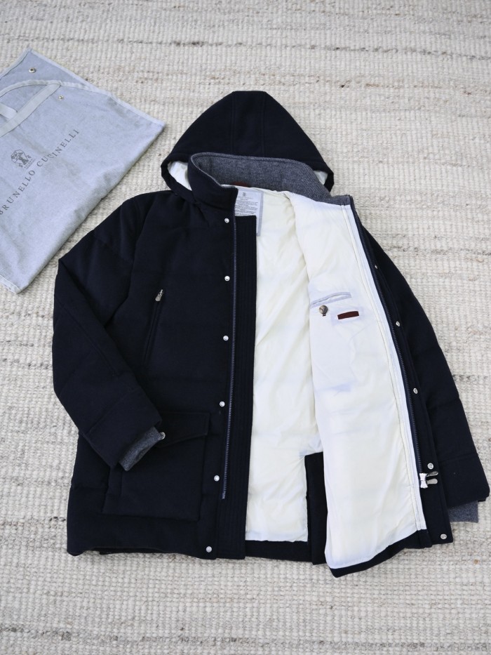 NIGO Brunello Cucinelli Wool Down Jacket For Man In Indigo #nigo333203
