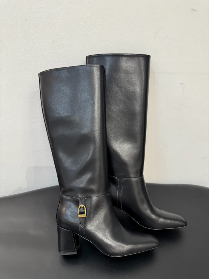 NIGO Saint Laurent Women's JULIA Boots In Smooth Leather In Black #nigo329674