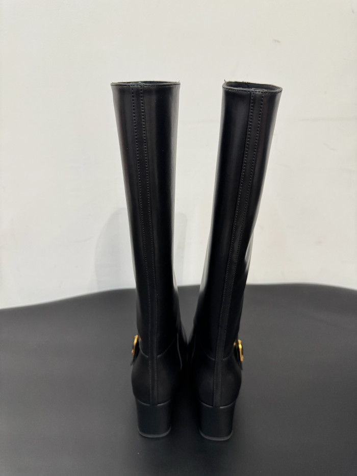 NIGO Saint Laurent Women's JULIA Boots In Smooth Leather In Black #nigo329674