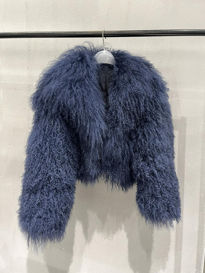 NIGO Beach Sheepskin Solid Color Fluffy Casual Long-Sleeved Fur #nigo171746