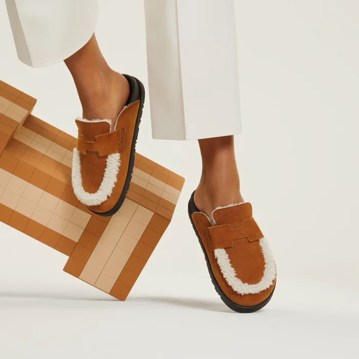 NIGO Hermès  Women's Go Mules Leather Round Toe Pumps Birkenstocks #nigo333299