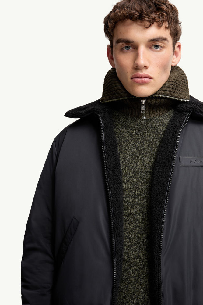 NIGO Moncler Men's Black Maulevrier Reversible Teddy Fleece Bomber Jacket #nigo332812