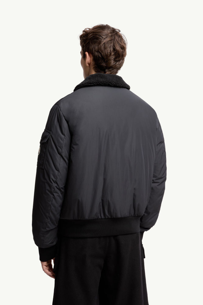 NIGO Moncler Men's Black Maulevrier Reversible Teddy Fleece Bomber Jacket #nigo332812
