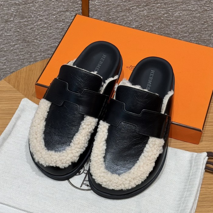 NIGO Hermès  Women's Go Mules Leather Round Toe Pumps Birkenstocks #nigo333299