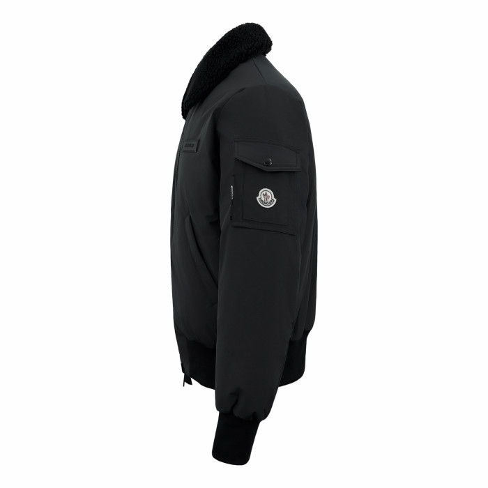 NIGO Moncler Men's Black Maulevrier Reversible Teddy Fleece Bomber Jacket #nigo332812