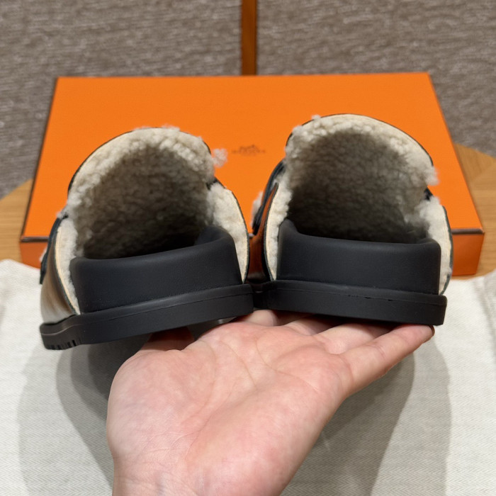NIGO Hermès  Women's Go Mules Leather Round Toe Pumps Birkenstocks #nigo333299
