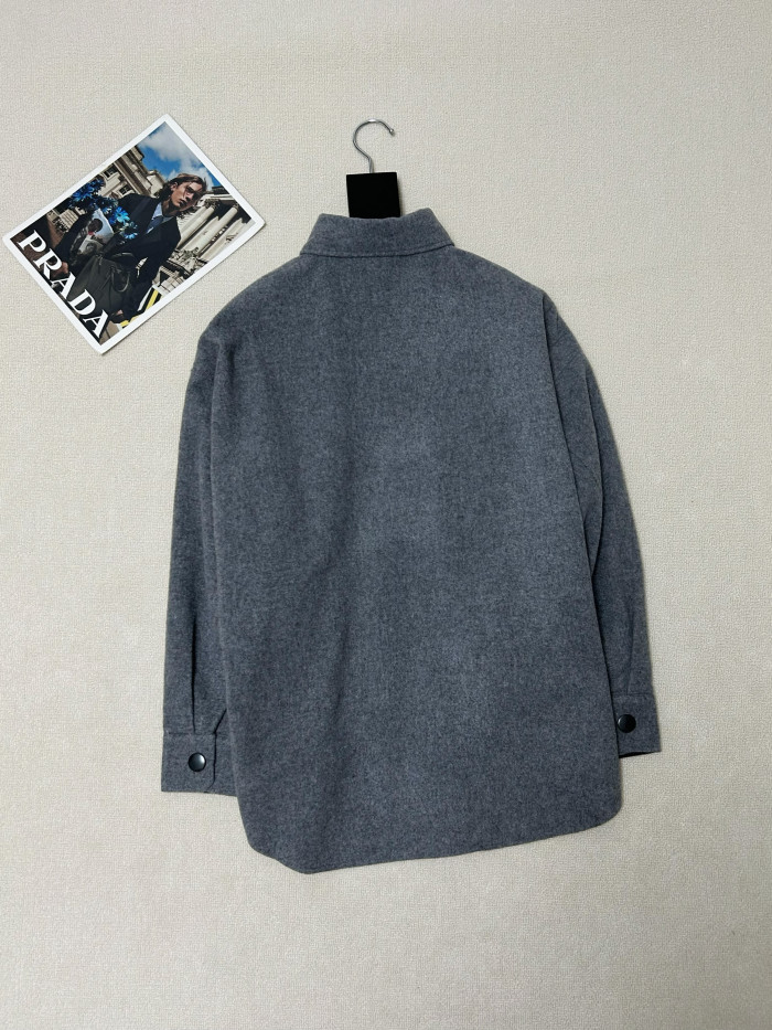 NIGO Prada Logo Women's  Solid Color Plain Knit Shirt Style Jacket #372092