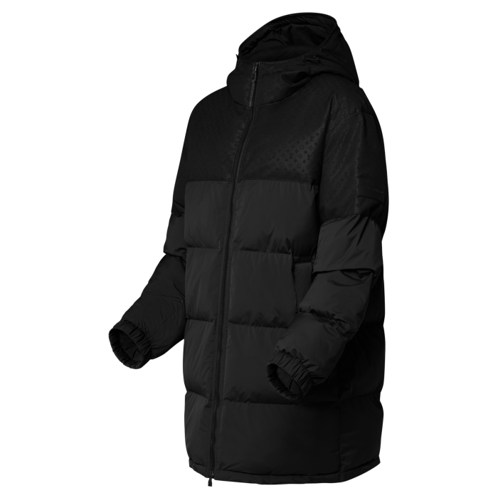 NIGO Louis Vuitton Men's and Women's Embossed Patchwork Mid Length Down Jacket #nigo333370