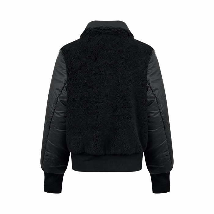 NIGO Moncler Men's Black Maulevrier Reversible Teddy Fleece Bomber Jacket #nigo332812